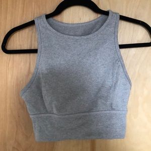 joy lab grey workout top bra keyhole back size S *FREE SHIPPING*